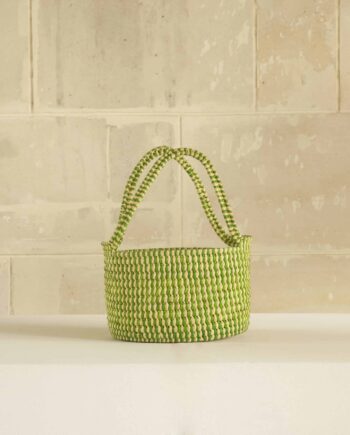 Shopping basket, palm fibre, green, Turkana, Kenya