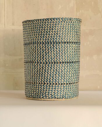 Openwork Laundry Basket, Blue, South Africa
