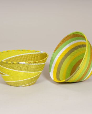 Deep bowl, telephone wire, Zulu, Lemon Color