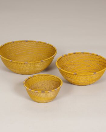 Telephone wire bowl, Zulu, Immortelle color