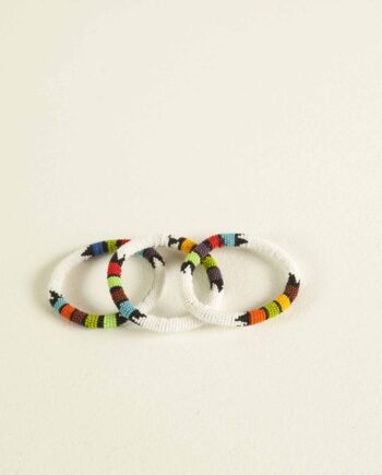 Bracelet Zoulou, Blanc, Afrique du Sud