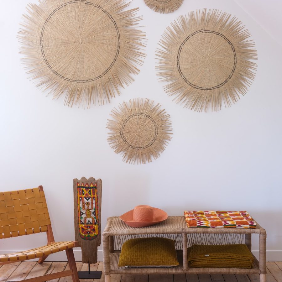 Sun-Circle Malawi décoration murale naturelle en quatre tailles