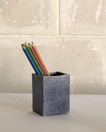 Pencil cup, Pagoda, grey, incised, Kenya