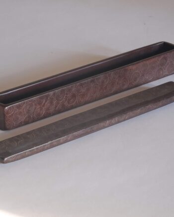 Incense stick holder, dark brown, incised, Kenya