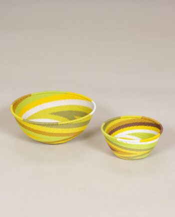 Telephone wire bowl, Zulu, Lemon color