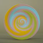 Assiette en fil de téléphone, 40 cm de diamètre, coloris Acid, zoulou, Afrique du Sud, ASART
