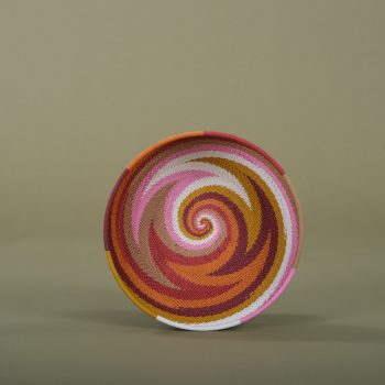 Bol zoulou en fil de téléphone, 16 cm de diamètre, Blush, Afrique du Sud, ASART
