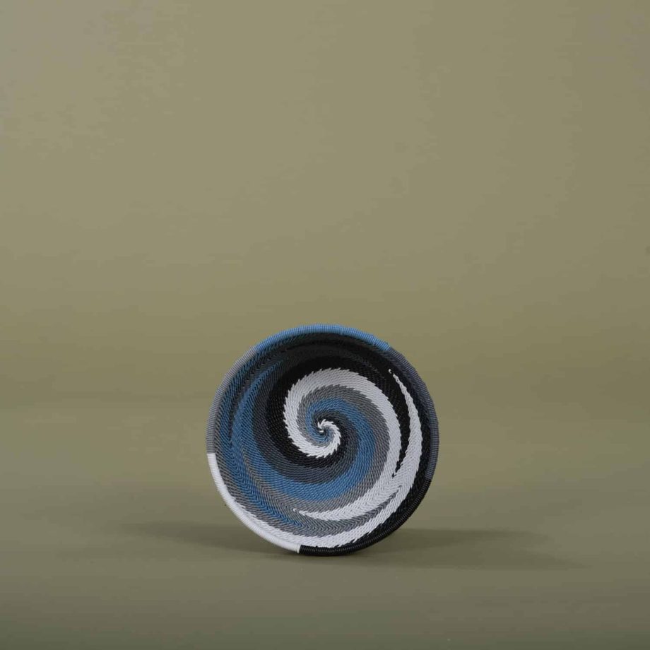 bol en fil de téléphone, zoulou, couleur Platoon, 12 cm de diamètre, Afrique du Sud, ASART