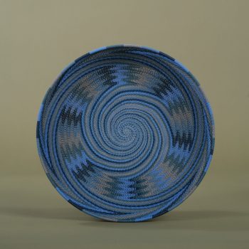 Plateau en fil de téléphone, coloris AEGEAN, 30 cm de diamètre, Zoulou, ASART