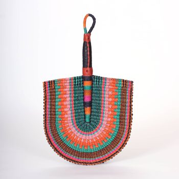 Handwoven straw fan from Ghana