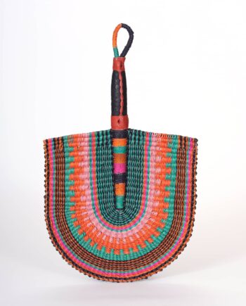 Handwoven straw fan from Ghana