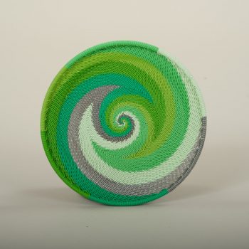Assiette en fil de téléphone verte taille 14 cm Afrique du SUD