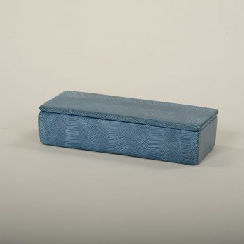 boîte à stylos bleu pétrole du Kenya, Pierre à savon, ASART