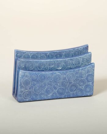 Letter-holder, blue, incised, Kenya