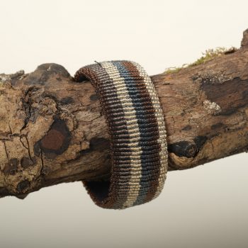 Bracelet beige et bleu, zoulou, Afrique du Sud, ASART