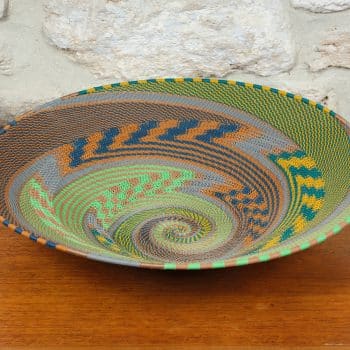 Zulu Woven Telephone Wire Plate - Authentic South African Craftsmanship