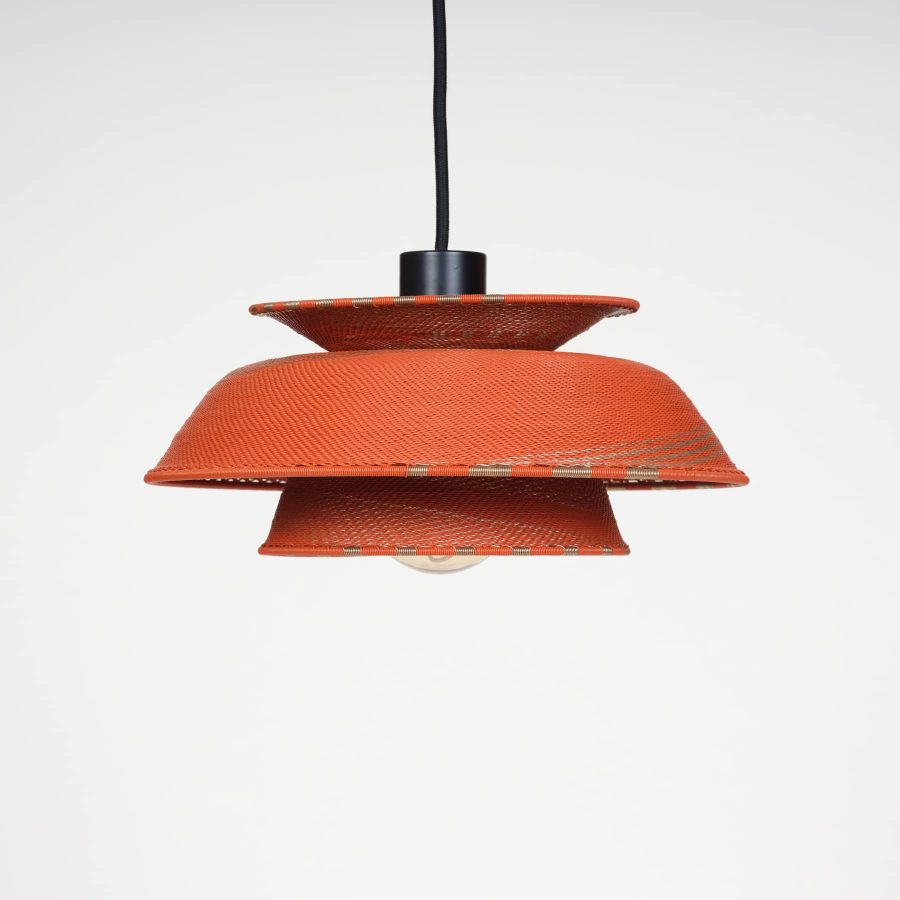 Handcrafted Lampshades: HYDRA Pendant in capucine