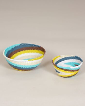 Telephone wire bowl, Zulu, Spring color