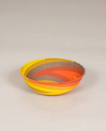 Telephone wire bowl, Zulu, Tangerine color