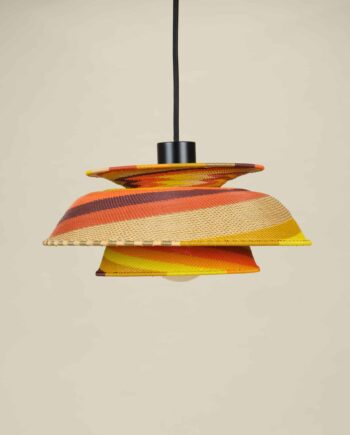Custom lampshades, HYDRA Pendant, Tangerine Color